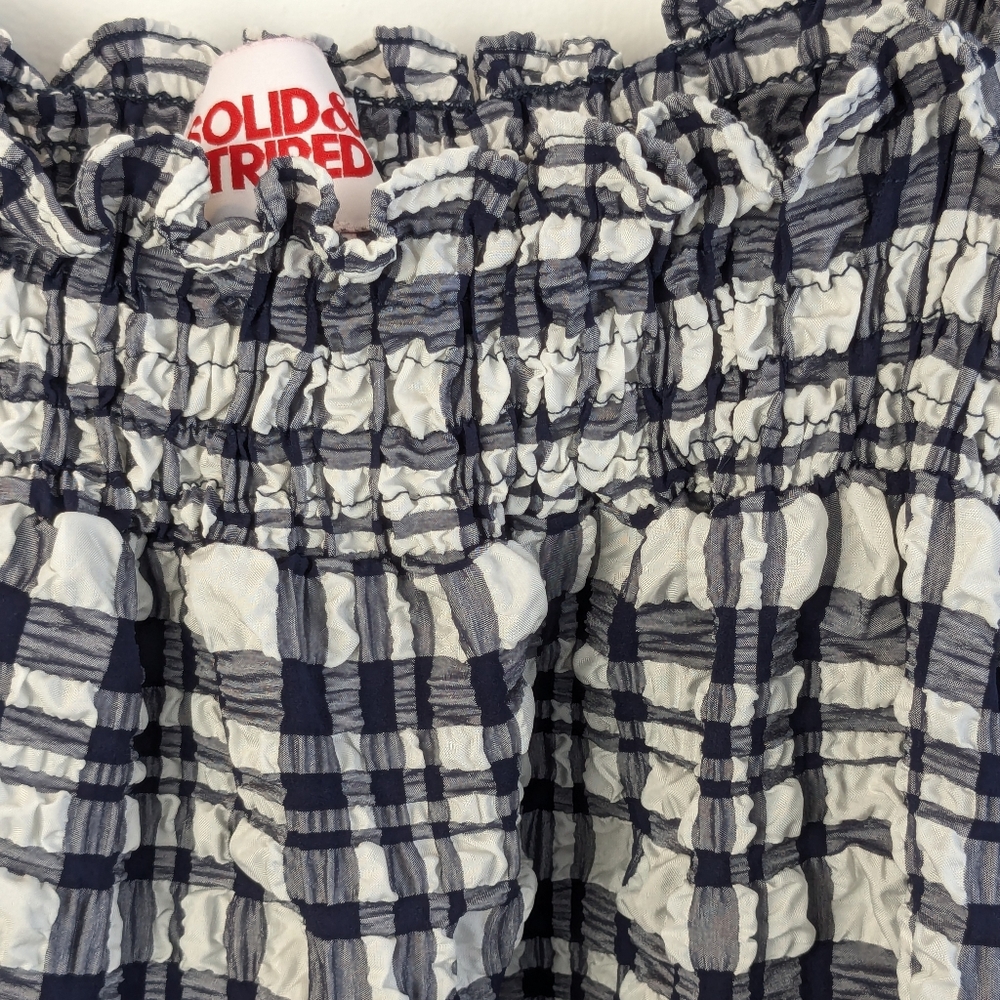 Solid & Striped Shirred Gingham Seersucker Mini D… - image 4